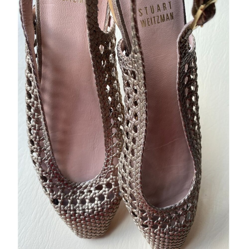 Stuart Weitzman “Wicket” Woven Slingback Flats | Size 6 | Made in Spain - Picture 6 of 9